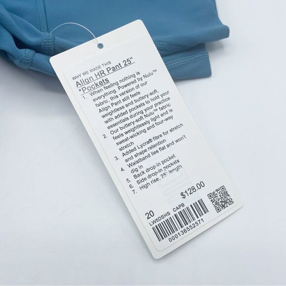 NWT Lululemon Align high-rise Pant with pockets - 25" length - size 20 - Picture 4 of 5